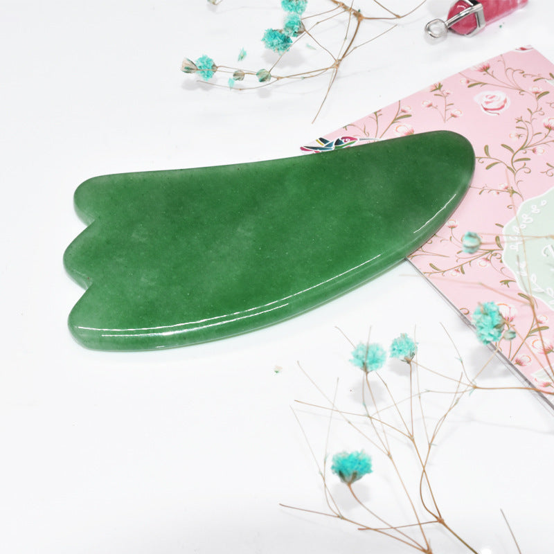 Jade Gua Sha Massage Board and Roller