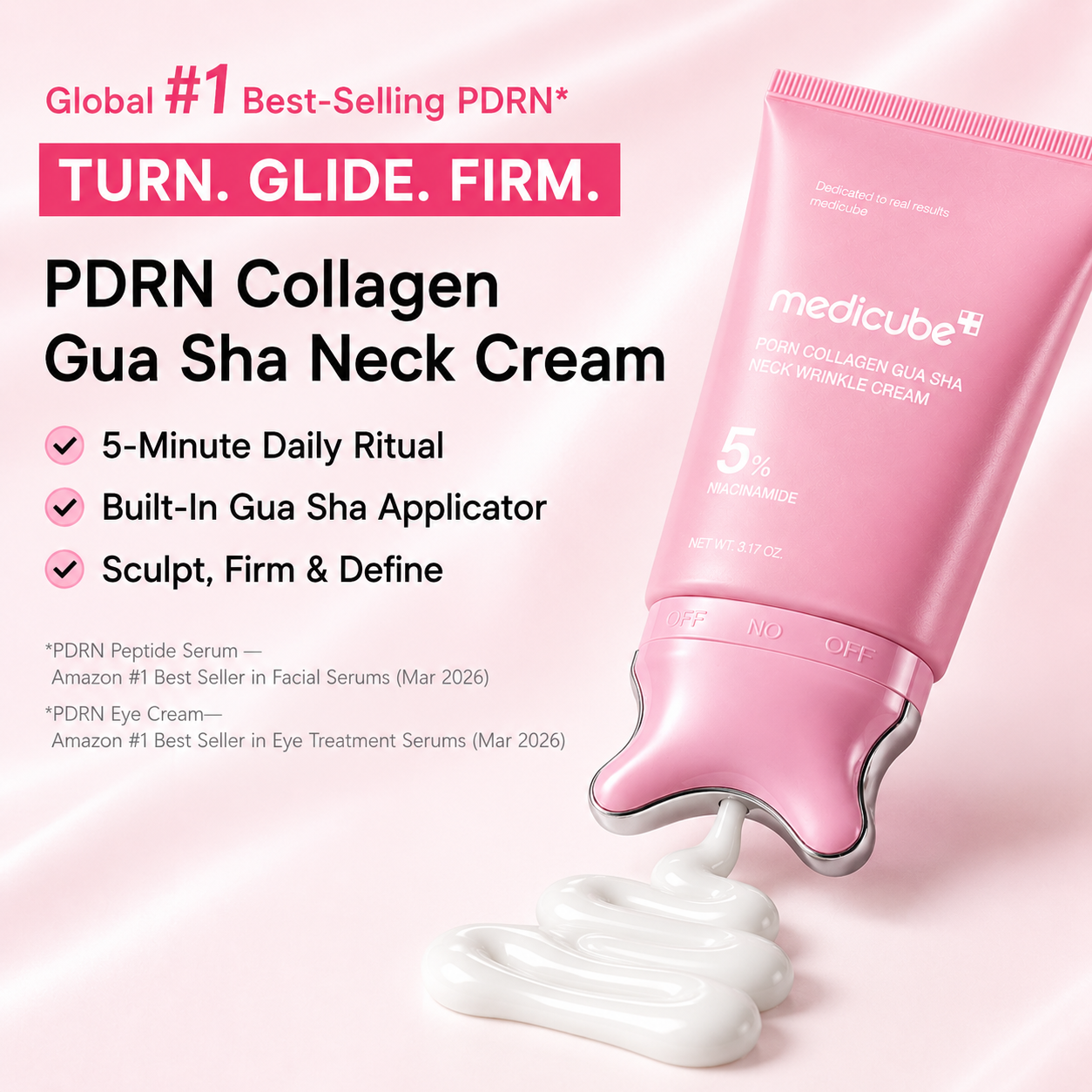 PDRN Collagen Neck Cream with Gua Sha Massager