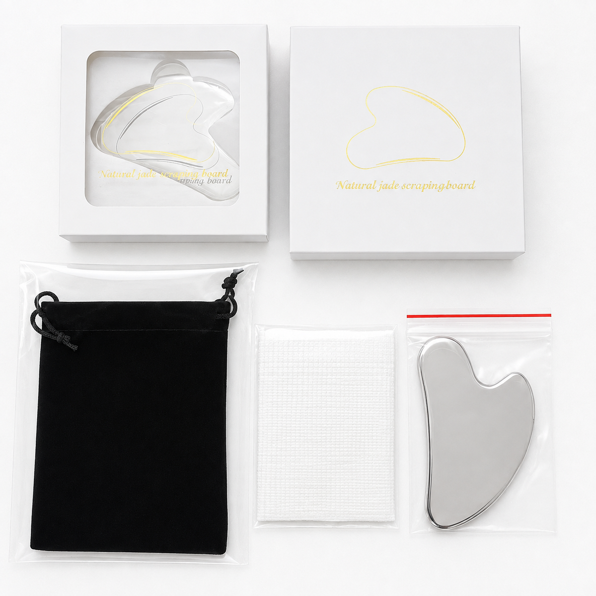 Stainless Steel Heart Shape Gua Sha Scraping Board